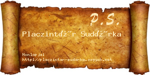 Placzintár Sudárka névjegykártya